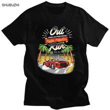 Retro Out Run T-Shirt Men Soft Cotton Short Sleeved 80s Retro Arcade Game Tshirt Racing Adventure OutRun Tee Shirt Clothing Gift 2024 - buy cheap