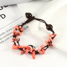 Handmade Weave Natural Stone Bracelet Healing Reiki Multicolor Chipped Gravel Beaded Balance Bracelets for Women Charms Jewelry 2024 - buy cheap
