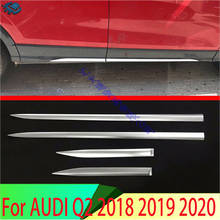 Car Styling Sliver ABS 4pcs Sequins For Audi Q2 2018 2019 Chrome Door Side Body Molding Line Body Kits Cover Trim Strip 2024 - buy cheap