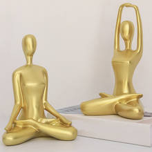 Escultura de yoga, estatueta de meditação, ioga fêmea pose estátua decoração de mesa em casa 2024 - compre barato