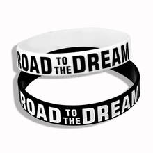 Мягкий силиконовый браслет «Road To Dream», вдохновляющий модным спортивным браслетом для женщин 2024 - купить недорого