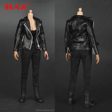 1:6 Scale Female Clothes Women Cool Black Leather   Jacket Suit for 12 inches Action Figure Toys Accessories 2024 - buy cheap