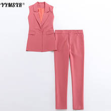 Women's Blazer Pants Two-piece Suit Casual Office Temperament Office Jacket Small Suit Slim Cropped Trousers New 2021 2024 - buy cheap