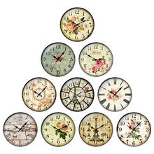 24pcs/lot Round Retro Clock Pocket Watch Pattern Glass Cabochon 10mm to 25mm DIY Jewelry Making Findings & Components H124-H138 2024 - купить недорого