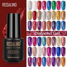 ROSALIND 7ML Nail Polish Gel Varnish Diamond Glitter Gel W01-29 Gel Nail Polish Nail Art UV&LED Soak-Off Glitter Manicure nails 2024 - buy cheap