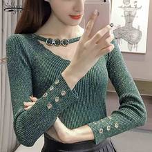 Autumn and Winter New 2022 Long Sleeve Knitted Sweater Fashion Korean Slim Pullover Sexy Solid Clothes Women Sweaters Chic 16624 2024 - buy cheap