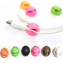 Round Clip phone Cable Winder Bobbin clamp protector Earphone Ties Organizer Wire Cord Fixer Holder Collation Management 2024 - buy cheap