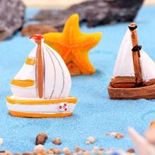 Verão sol golfinho praia barco pombo estatueta estrela do mar resina artesanato decoração de casa em miniatura fada jardim decoração acessórios brinquedos 2024 - compre barato