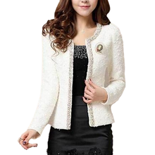 New style autumn coat women casual beading diamond long-sleeved short jackets women 2024 - buy cheap