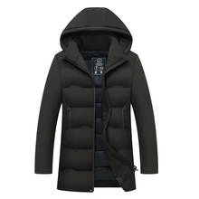 Плюс размер 5XL высокое качество Теплая мужская зимняя куртка ветрозащитная Повседневная Верхняя одежда толстое пальто средней длинны мужские парки с хлопковой подкладкой 2024 - купить недорого