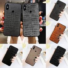 crocodile leather Phone Case For Xiaomi Redmi Note 4 4x 5 6 7 8 pro S2 PLUS 6A PRO 2024 - buy cheap