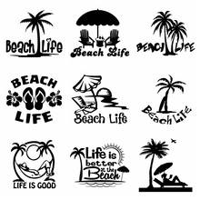 Beauty Beach Life Car Stickers Cover Scratches Cartoon Window Decal For Motorcycle Vw Bmw E46 Ford Focus 2024 - buy cheap