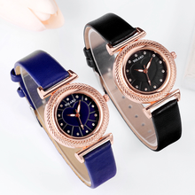 Ladies Analog Quartz Wrist Watch Fashion Women Leather Luxury Watches Heart-shaped Rhinestone Casual Dress Wristwatches Relogio 2024 - buy cheap