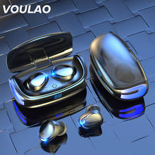 VOULAO TWS inalámbrica auriculares estuche de carga Bluetooth 5,0 auriculares HD estéreo impermeable de los deportes de Auriculares auriculares con micrófono 2024 - compra barato