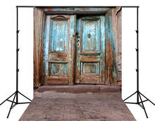 Fondo de madera Vintage para fotografía, telón de fondo rústico con puerta, suelo de piedra, Retro, desgastado, elegante, utilería para estudio fotográfico 2024 - compra barato
