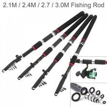 Telescopic Fishing Rods 2.1m 2.4m 2.7m 3.0m Glass Fiber Telescopic Fishing Rod Sea Pole Travel Sea Rock Rods 2024 - buy cheap