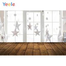Yeele painel de madeira branco com janela de estrela, retrato para bebê e criança, cenários de foto personalizados, fotografia, fundos para estúdio de fotos 2024 - compre barato