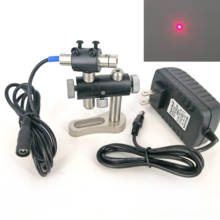 Módulo focalizável 12vdc do diodo do laser do ponto vermelho de 650nm 5mw do uso do laboratório 12*50mm com apoio e adaptador 2024 - compre barato