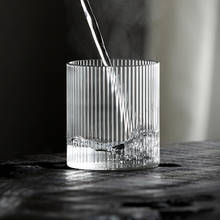 Стакан для виски Ins Ripple, стакан для воды, стеклянная кружка для сока, прозрачная стеклянная кружка для чая и кофе 2024 - купить недорого