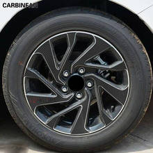 16 Inches Accessories Wheel Hub Sticker Carbon Fiber Fashion Dynamic Car Decorative For Honda New Civic 2016 2017 2018 2024 - buy cheap
