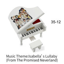 O prometido neverland isabella canção de ninar caixa de música musical display decoração casa café crianças brinquedo presente mini piano modelo 2024 - compre barato