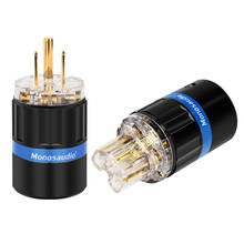 Pair Monosaudio M105G/F105G 99.998% Pure Copper 24k Gold Plated hifi US AC Power Plug Audio Power Connector IEC Female Plug 2024 - buy cheap