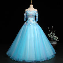 Quinceanera/Новинка 2020 года; Бальное платье с коротким рукавом и открытыми плечами для выпускного вечера; Милое контрастное платье; Robe De Bal Vestidos 2024 - купить недорого