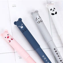 Bolígrafos de Gel borrables para escuela y oficina, bolígrafos mágicos de tinta azul de 0,35mm, Panda, ratón rosa, suministros de escritura, regalos de papelería, 4 unids/lote 2024 - compra barato