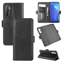 Case For Realme 6 Leather Wallet Flip Cover Vintage Magnet Phone Case For Realme 6 Coque 2024 - buy cheap