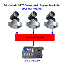 Teclado controlador de rede de exibição lcd, 5 familiar, zoom 20x, full hd, câmera ip ptz, hdmi, sdi para kits de solução de sala de vídeo conferência 2024 - compre barato