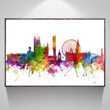 Modern Watercolor City London New York Paris Poster Canvas Painting Wall Art Pop Painting Wall Pictures Living Room Home Decor 2024 - buy cheap
