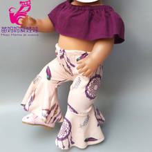 baby doll clothes for 43cm born baby dolls clothes Bell Bottom Pants Wide Leg Trousers for 18 inch doll clothes pants 2024 - buy cheap