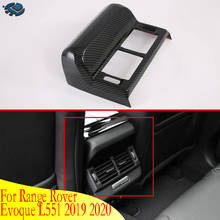 For Range Rover Evoque L551 2019 2020 Car Accessories Carbon Fiber Style  Plated Armrest Box Rear Air Vent Frame Trim Cover 2024 - buy cheap