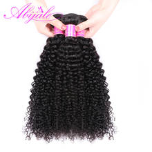 Abijale-extensiones de pelo rizado brasileño, cabello humano ondulado, Color Natural, Remy, 100%, promoción 2024 - compra barato