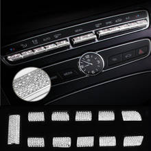 Accesorios de pegatina embellecedora de cubierta de botón de control de consola central de coche para Mercedes Benz Clase C E GLC W205 W213 X253, estilo de coche 2024 - compra barato