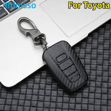 Carbon Fiber Car Key Case Cover for Toyota Prius Camry Corolla C-HR CHR RAV4 Prado 2018 Accessories Keychain Covers 2024 - buy cheap