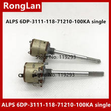 [BELLA] Imported Japanese ALPS 6DP-3111-118-71210-100KA A100K single joint potentiometer with switch 50MM shaft 2024 - buy cheap