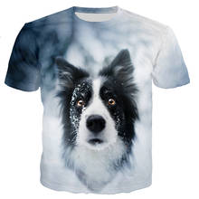 Camiseta Border Collie para hombre/mujer, Camisetas estampadas en 3D, camisetas informales de estilo Harajuku, ropa de calle, Tops 2024 - compra barato