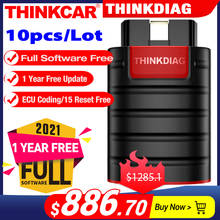 10 шт./лот Thinkcar Thinkdiag, новое полное сброс, полное автомобильное программное обеспечение, 1 год обновления, OBD2 считыватель кодов, bluetooth для IOS, Android, сканер 2024 - купить недорого