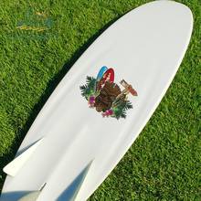 Earlfamily adesivo de 30cm x 24.7cm para carro, prancha de surf do havaí, à prova de arranhões, à prova d'água, snowboard, prancha de surf 2024 - compre barato