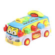 Детская игрушка веселье автобус рельефа и перейдите автомобиля воспроизводить музыку огни, раннего образования для 2 - 3 лет, для девочек и мальчиков, для малышей 2024 - купить недорого