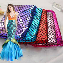 1Meter Colorful Spandex Printed Swimsuit Fish Scale Stretch Fabric DIY Mermaid Costume Stage Costume Background D778 2024 - buy cheap