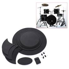 10pcs Bass Snare Drum Sound Off Mute Silencer Drumming Rubber Practice Pad Set 77HC 2024 - buy cheap