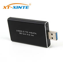 XT-XINTE 5 Гбит/с USB 3,0 к mSATA SSD корпус USB3.0 к mini-SATA жесткий диск адаптер M2 SSD Внешний HDD Мобильный бокс 2024 - купить недорого