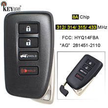 KEYECU-mando a distancia inteligente para coche, 312 / 314MHz/ 315MHz/433MHz, para Lexus LX570, NX200t, NX300, NX300h, 281451-2110 2024 - compra barato