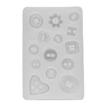 Molde de silicona con botón para hacer joyas, herramienta artesanal de resina epoxi colgante 2024 - compra barato
