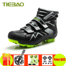Tiebao-zapatillas de ciclismo con autosujeción, zapatos de invierno para bicicleta de montaña, con pedales 2024 - compra barato