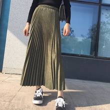 2022 Autumn & Winter New Arrival Pleated Skirt Korean Version Deer Suede Skirt Long Skirt High Waist Ulzzang Skirt Free Shipping 2024 - buy cheap