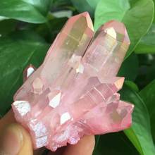 110-120g rare and beautiful natural rose red flame ring quartz crystal cluster specimen wedding decoration aquarium 2024 - buy cheap