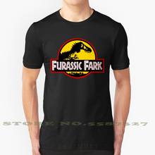 Furassic Fark Graphic Custom Funny Hot Sale Tshirt Furrasic Fark Park Movie Steven Spielberg Action Film Jaw Amazing Omg Cute 2024 - buy cheap